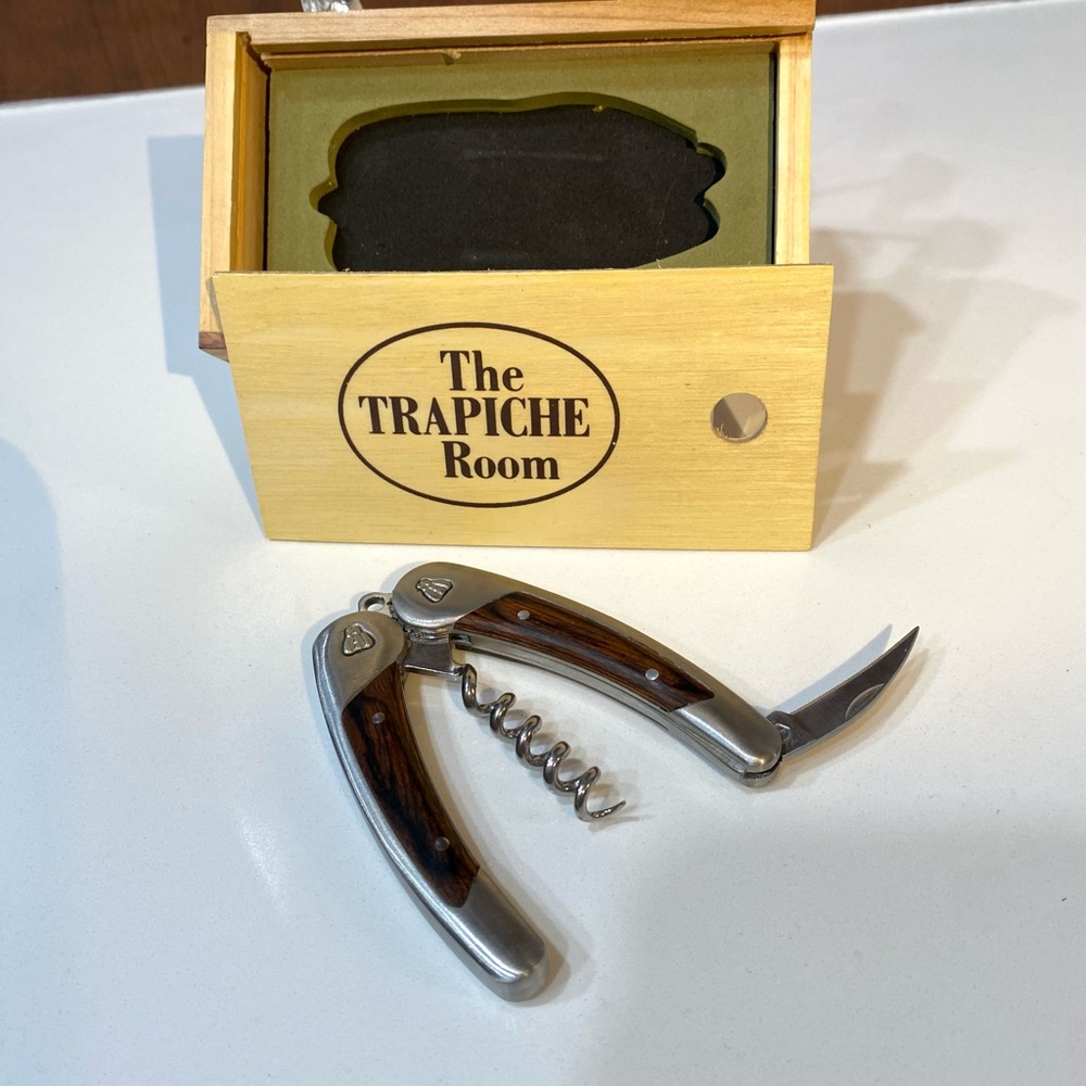 COPY - Corkscrew with wood inlay in box. NWOT